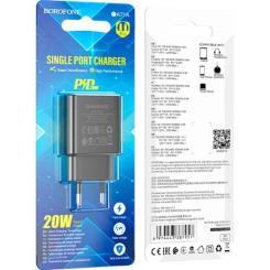 Зарядное устройство BOROFONE BA71A Power USB-C PD20W Black Фото 3