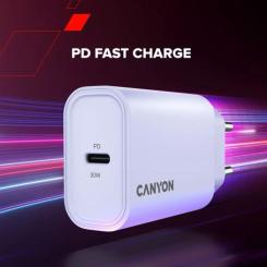 Зарядное устройство Canyon 30CL OnCharge USB-C PD30W Purple Фото 6