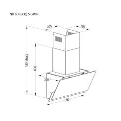 Вытяжка кухонная Pyramida NX 60 (800) S GWH Фото 5