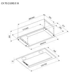 Вытяжка кухонная Pyramida CX 70 (1100) E IX Фото 7