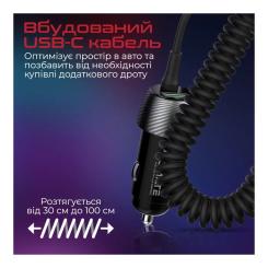 Зарядное устройство Promate 33W USB-C cable + USB-A port Фото 4