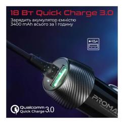 Зарядное устройство Promate 33W USB-C cable + USB-A port Фото 5