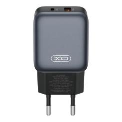 Зарядное устройство XO L154 USB-C PD20W + USB-A QC3.0 Black Фото
