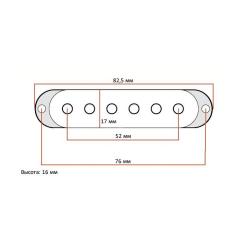Крышка для звукоснимателя DiMarzio Strat Pickup Covers (White) Фото 1