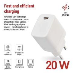 Зарядное устройство EMOS V01G20 USB-C PD20W GaN Фото 2