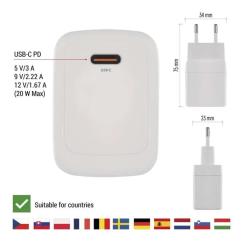 Зарядное устройство EMOS V01G20 USB-C PD20W GaN Фото 4