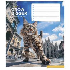 Тетрадь Школярик Gigantic cats 12 листов клетка Фото 1