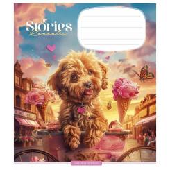 Тетрадь Школярик Romantic stories 12 листов клетка Фото 1