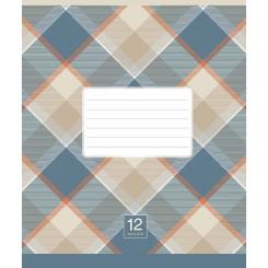 Тетрадь Школярик Plaid pattern 12 листов линия Фото 1