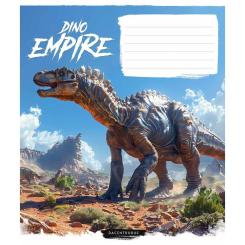 Тетрадь Школярик Dino empire 18 аркушів клітинка Фото
