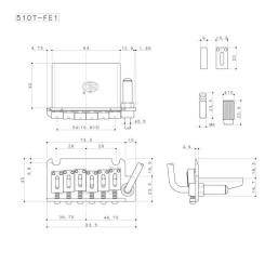 Бридж для гитары Gotoh 510T-FE1 CK Фото 2