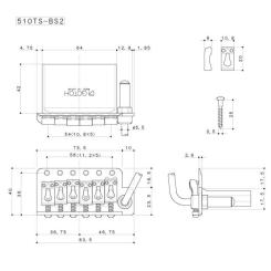 Бридж для гитары Gotoh 510TS-BS2 C Фото 1