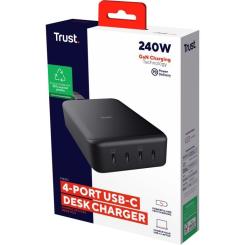 Зарядное устройство Trust Maxo 4xUSB-C PD240W GaN Black Фото 6