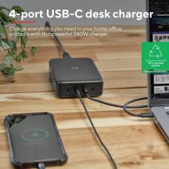 Зарядное устройство Trust Maxo 4xUSB-C PD240W GaN Black Фото 7