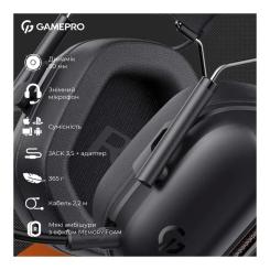 Наушники GamePro Genesis Hunter Black Фото 11