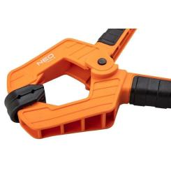 Струбцина Neo Tools затискач пружинний, пластик, 100мм Фото 4