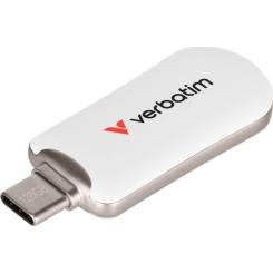 USB флеш накопитель Verbatim 128GB Plectra White USB-C Фото