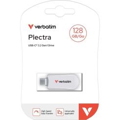 USB флеш накопитель Verbatim 128GB Plectra White USB-C Фото 1