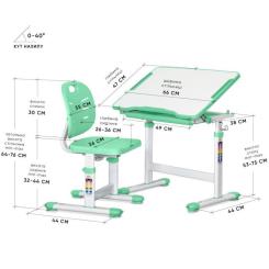 Парта со стулом Evo-kids Evo-06 Plus Geen Фото 2