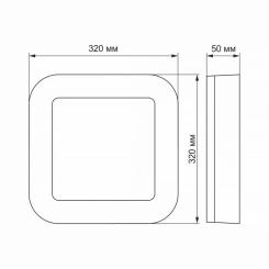 Светильник Videx LED ART IP65 квадратний 30W 5000K Black Фото 1