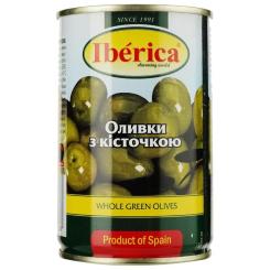 Овощная консервация Iberica Оливки зеленые с косточкой 300 г Фото