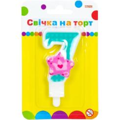 Свеча Maxi Princess "7" висотою 7,62 см Фото