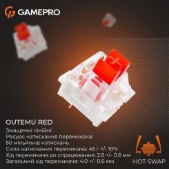 Клавиатура GamePro Genesis Warden MK160BL Outemu Swithes USB White Фото 6