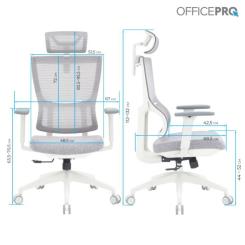 Офисное кресло OfficePro Elegant OC600-W-LG-LG Фото 10