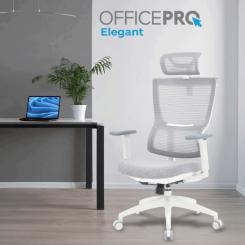 Офисное кресло OfficePro Elegant OC600-W-LG-LG Фото 1