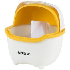 Корзина для бумаг Kite Настільний контейнер для сміття, біло-помаранчевий Фото 3