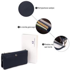 Кошелек ST Leather Синий Фото 3