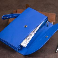 Кошелек ST Leather Из кожи Синий Фото 9