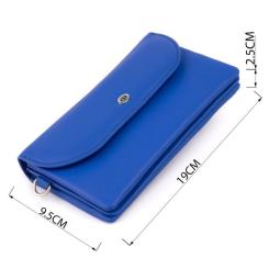 Кошелек ST Leather Из кожи Синий Фото 2