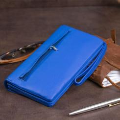 Кошелек ST Leather Из кожи Синий Фото 8