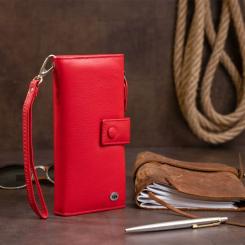 Кошелек ST Leather Кожаный Красный Фото 9