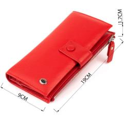 Кошелек ST Leather Кожаный Красный Фото 2