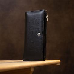 Кошелек ST Leather Кожаный Черный Фото 7