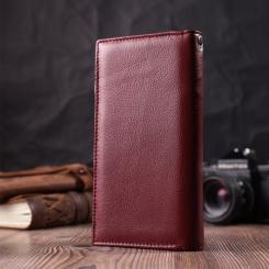Кошелек ST Leather З натуральної шкіри Бордовий Фото 9