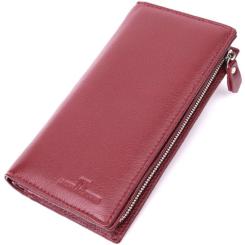 Кошелек ST Leather З натуральної шкіри Бордовий Фото