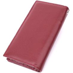 Кошелек ST Leather З натуральної шкіри Бордовий Фото 1