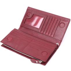 Кошелек ST Leather З натуральної шкіри Бордовий Фото 4