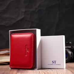 Кошелек ST Leather Кожаный Красный Фото 9