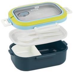 Ланч-бокс Kite з розділювачем 1100 мл, синій Фото 3