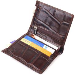 Портмоне Canpellini Из натуральной кожи Коричневое Фото 5