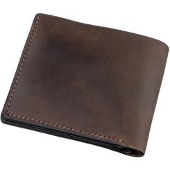 Портмоне Grande Pelle Унисекс на магните Коричневое Фото 1