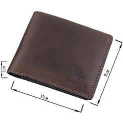 Портмоне Grande Pelle Унисекс на магните Коричневое Фото 2