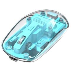 Мышка XO M12 Wireless Transparent/Blue Фото 1