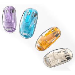 Мышка XO M12 Wireless Transparent/Blue Фото 2