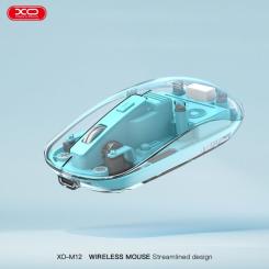 Мышка XO M12 Wireless Transparent/Blue Фото 6