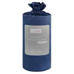 Постельное белье Home Line Сатин Люкс (темно-синий) семейный Фото 1